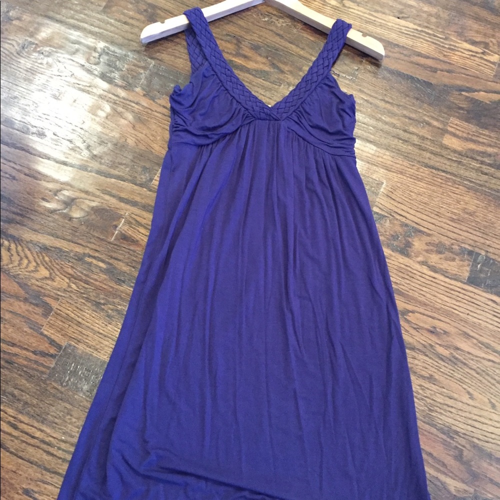 Purple knee-length sundress with rope detail sz S